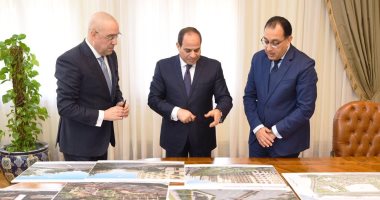 السيسى يجتمع برئيس الوزراء ووزير الإسكان لبحث الموقف التنفيذى للعاصمة الإدارية