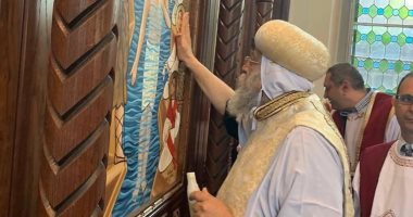 صور.. البابا تواضروس يدشن كنيسة الملاك بمدينة آلتنا الألمانية
