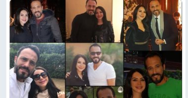 شاهد.. كيف احتفل يوسف الشريف وإنجى علاء بعيد زواجهما العاشر