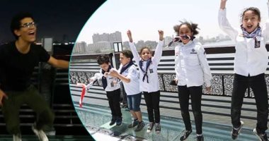 شاهد.. المصريين عملوا إيه فى تحدى "القفز على الممشى الزجاجى"
