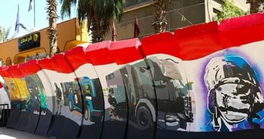 صور.. "فيصل" يزين جدران معسكر الأمن المركزى برسوم جرافيتى للأبطال بالغربية
