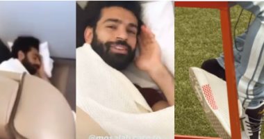 المصرى معروف بجبروته.. محمد صلاح آخر روقان فى ليفربول.. الفرعون على طبيعته وسط الإنجليز.. هداف الدورى يفترش الطائرة للنوم فى الطريق إلى إسبانيا.. والأناشيد الدينية والحذاء المخلوع أبرز مظاهر ثقة نجم الريدز