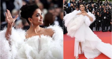 صور.. إيشوريا راى الأكثر خطفا للأنظار بعرض La belle époque فى "كان"
