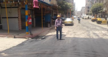 صورة .. تعرف على خطة رصف الشوارع فى حى غرب الإسكندرية 