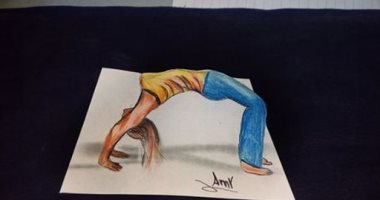 عمرو من أسيوط يشارك "اليوم السابع" رسوماته الفنية