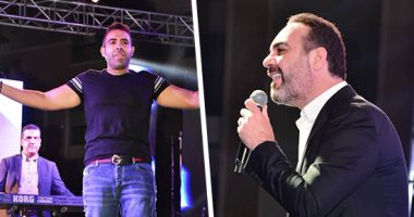 صور.. وائل جسار ومحمد عدوية يتألقان فى سهرة رمضان بحضور نجوم الفن والرياضة