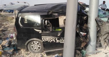 صور.. مصرع شخصين وإصابة أخر فى حادث تصادم على طريق 100 بالأردن