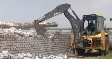 صور.. إزالة 9 حالات تعدى على أملاك الدولة فى الغربية 