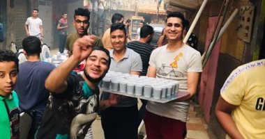 أحمد يشارك بصور تجهيز مائدة الرحمن بسوق الخميس فى المطرية
