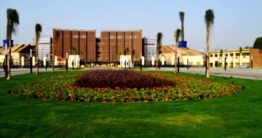 صور.. تطوير المدخل الرئيسى لاستاد القاهرة استعدادا لـ امم افريقيا