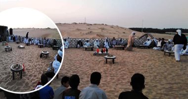 "رحمة رمضان".. إحدى عادات بدو شمال سيناء فى شهر رمضان.. وليمة من لحم الأغنام على موائد إفطار عشائر سيناء فى النصف الثانى من شهر الصيام.. تقدم فى صوانٍ كبيرة على فتة من خبز الفراشيح والأرز فى الدواوين