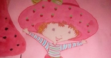 الطفلة هاجر تشارك برسوماتها الكرتونية.. وتؤكد فى الريف ما فيش اهتمام بالرسم