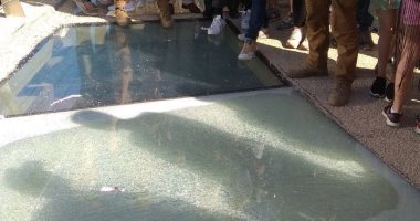 صورة.. تصدع جسر زجاجي في كييف بعد يوم من افتتاحه