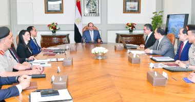 السيسى يبحث مع رئيس الحكومة وعدد من الوزراء الموقف التنفيذى للمتحف المصرى الكبير.. ويوجه بالالتزام بالتوقيتات والجداول الزمنية للمشروع وإبراز عظمة وتفرد وعراقة الحضارة المصرية القديمة