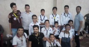 قارئ يشارك بصور لمشاركة الكشافة البحرية بالقاهرة فى الاعتكاف بجامع عمرو 