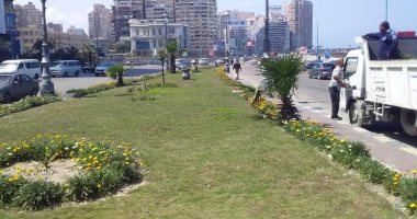 صور.. الإسكندرية تستعد لاستقبال الزائرين فى عيد الفطر بتجميل الحدائق والكورنيش