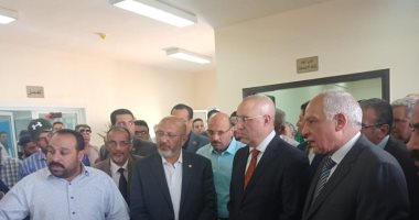 محافظ الجيزة يفتتح محطة مياه الحوامدية ويتفقد الموقف النهائى لـ"جزيرة الدهب"