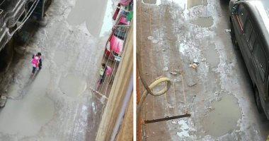 صور.. شكوى من تهالك أسفلت شارع النصر بالإسكندرية