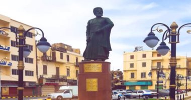 صور .. بنى سويف تبدأ مبادرة طلاء المبانى بميدان المحطة
