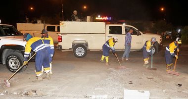 صور.. تنظيف شوارع كركوك بعد سلسلة التفجيرات