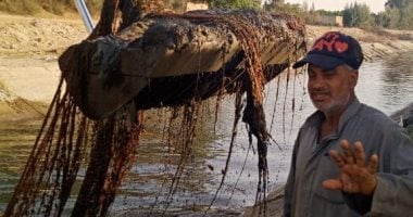 صور.. تطهير ترعة الحسينية بالشرقية من الحشائش