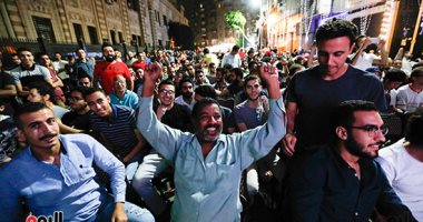 فرحة عارمة بمقاهى وسط البلد بهدف محمد صلاح فى نهائى أبطال أوروبا