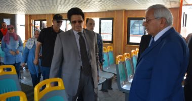 صور.. محافظ الدقهلية: بدء التشغيل الفعلى للأتوبيس النهرى فى 30 يونيه