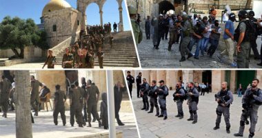 تجدد المواجهات في باحات الأقصى عقب اقتحام إسرائيلي .. الهلال الأحمر يعلن إصابة 180فلسطينيا بينهم حالة خطرة .. وقوات الإحتلال تصادر مفاتيح المسجد الأقصى من حراس الأوقاف.. ومدير المسجد: نحن الآن في ساحة حرب
