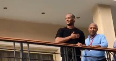 محمد رمضان يحتفل بعيد الفطر مع الجماهير فى نادى الصيد