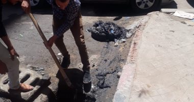 صور.. مواجهة أزمات الصرف الصحى خلال إجازة عيد الفطر بالإسكندرية