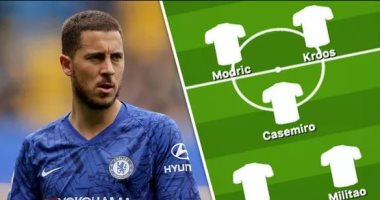 تشكيل ريال مدريد فى الموسم الجديد بعد ضم هازارد.. بنزيما على الدكة