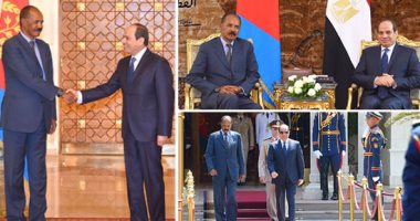 قمة "مصرية - إريترية" بقصر الاتحادية.. السيسى يعرب عن تقديره للتعاون المشترك ووحدة الرؤى والمصالح الاستراتيجية بين البلدين.. و"أفورقي" يشيد بدور مصر فى دفع عملية التنمية وصون السلم والأمن بالقارة الإفريقية