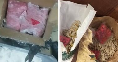 يقظة الأمن شوكة فى حلوق المهربين.. إحباط تهريب المواد المخدرة والعملات رغم تحايل الخارجين عن القانون.. وضع مخدرات داخل طيور مجمدة و"لاب توب" وتليفونات وطرود بريدية.. والأجساد وعلب الحلوى أبرز حيل الإخفاء.. صور