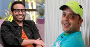 مناوشات كوميدية بين هنيدى وفهمى بسبب "عقلة الإصبع".. وهنيدى يقصف جبهته  