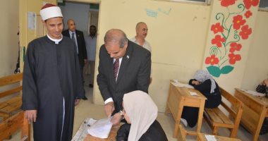 رئيس جامعة الأزهر يتفقد لجنة فتيات المنطقة السادسة بمدينة نصر 
