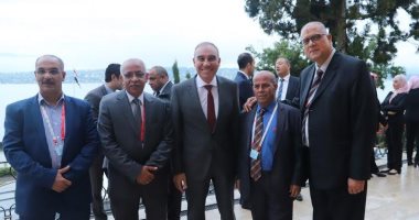 حفل للوفد المصرى المشارك بمؤتمر العمل الدولى بمنزل مندوب مصر لدى الأمم المتحدة