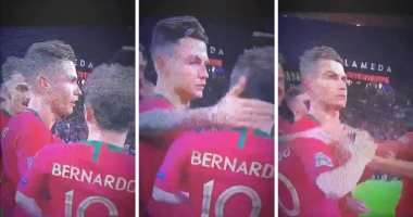 شاهد.. رد فعل رونالدو بعد فوز سيلفا بجائزة الأفضل فى دورى الأمم الأوروبية