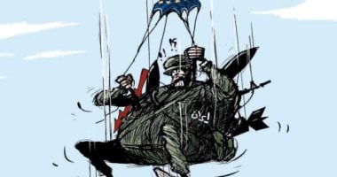 كاريكاتير الصحف السعودية : ايران تهبط بمظلة الإتحاد الأوروبى