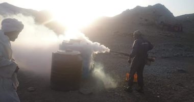 صور.. حملة مكافحة متكاملة للأمراض المتوطنة بقريتى أبرق والخير بالشلاتين