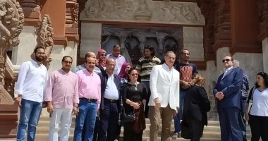 شاهد.. وفد برلمانى يزور قصر البارون لمتابعة أعمال الترميم