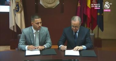 رسميا.. هازارد يوقع على عقود انضمامه إلى ريال مدريد حتى 2024 