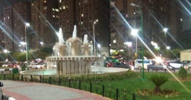 شاهد.. مدخل استاد القاهرة يتزين ليلاً بعد إضافة الإضاءة التجميلية