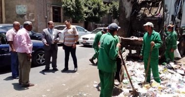حى الزيتون يحل مشكلة الشركة الأجنبية ويقضى على انتشار القمامة.. صور