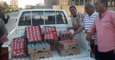 صور.. ضبط 1247 عبوة زبادى منتهية الصلاحية فى حملة تموينية بالأقصر  
