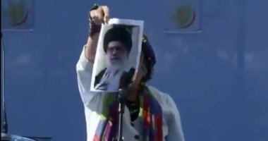 حرق صورة المرشد الإيرانى فى مظاهرات حاشدة ببروكسل.. فيديو وصور