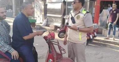 صور.. حملات مرورية لضبط المخالفين بمراكز ومدن محافظة الغربية