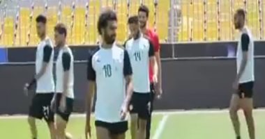 شاهد.. لعبة جديدة فى تدريبات المنتخب لتخفيف الضغط عن اللاعبين