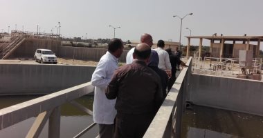 نائب الشركة القابضة ورئيس مياه الفيوم يتفقدان محطة معالجة قحافة لرفع كفاءتها