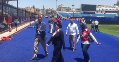 صور.. "وكيل الشباب" تتفقد استاد الإسكندرية قبل بطولة الإمم الأفريقية بساعات
