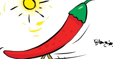 كاريكاتير الصحف الكويتية.. المواطن "فلفل أحمر" بسبب ارتفاع درجات الحرارة